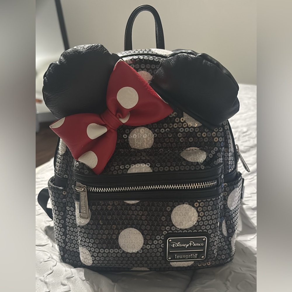 Disney Parks Loungefly Polka Dot Mini Backpack